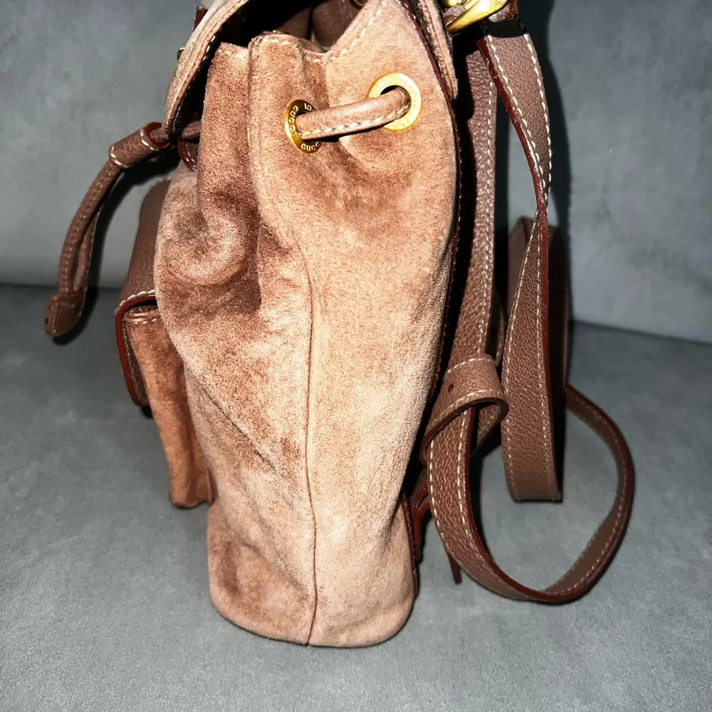 Rare Vintage 1970s Gucci Mini Bamboo Backpack - Picture 4 of 13